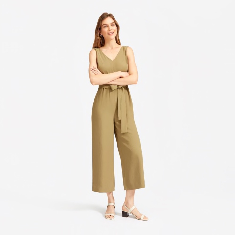 Everlane Japanese GoWeave Jumpsuit Olive